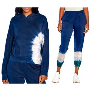 Last one! New Wildfox Tie Die Jogger Set in Blue - Hadley